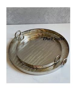 Bandeja de Servicio de Aluminio de Diseño Maravilloso en Color Dorado, Bandeja Rectangular para Vajilla a los Precios Más Bajos - Product Image 4