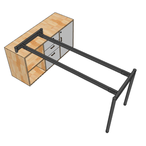 OMA II Industrial Steel Table Legs Heavy Duty Aluminium Cabinet 140x60cm for Hospitals Dining Tables Furniture Legs for Chairs - Product Image 1