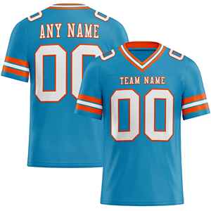 Uniformes de football américain pour jeunes personnalisés de haute qualité Maillot en tissu respirant avec style de chemise - Product Image 1