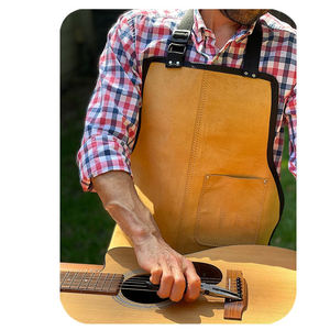 Fabrica profesional logotipo personalizado hombres delantales de soldadura de cuero de alta calidad gran oferta nuevo modelo delantales 2017 - Product Image 2