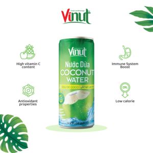 Boisson à l'eau de coco NFC, boisson aux fruits tropicaux, canette en aluminium 330ml, vente en gros VINUT pour les distributeurs - Product Image 3