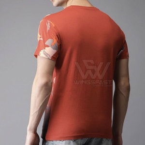 Ropa de verano 100% algodón suelta ajuste impreso sublimación camiseta para Hombres Nuevo diseño Casual desgaste sublimación camisetas - Product Image 3