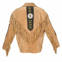 Blouson d'hiver en daim à franges style western Varsity Starters pour homme, coupe vintage Rodeo, coupe-vent, idéal pour les concerts country