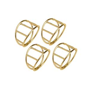 Elegante juego de servilleteros metálicos para mesa de comedor, reutilizables, duraderos y decorativos para fiestas en el hogar moderno. - Product Image 2