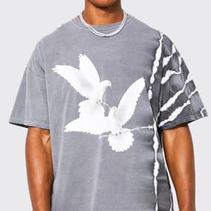 เสื้อยืดผ้าฝ้าย100% สำหรับผู้ชายเสื้อยืดโอเวอร์ไซส์พิมพ์ลาย300gsm - Product Image 5