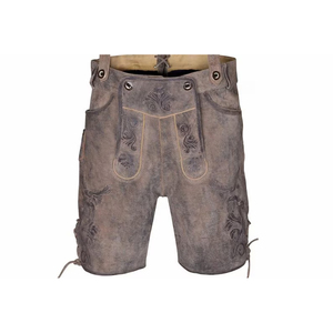 Venta al por mayor auténticos Lederhosen para hombres bávaro alemán Oktoberfest pantalones cortos de cuero de gamuza tradicional Festival Outfit compradores - Product Image 2