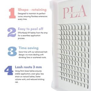 Cao-khối lượng 5D PLA 5D PREMADE lông mi mở rộng lâu dài thoải mái mặ<span class=keywords><strong>c</strong></span> với D/DD Curl - Product Image 2