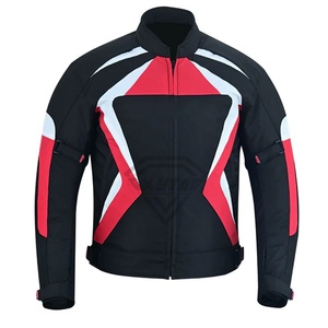 แจ็กเก็ตมอเตอร์ไซค์ผ้าโพลีเอสเตอร์สำหรับผู้ชายเสื้อแจ็กเก็ตมีขนาดพลัสไซส์ผลิตตามสั่ง - Product Image 1