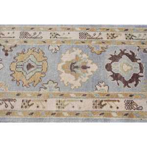 Alfombra Turca Vintage de 2.8x13.2 pies, Alfombra de Pasillo, Alfombra con Puntos Azules - Product Image 4