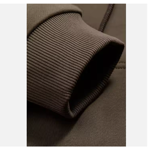 Pull-over surdimensionné d'hiver pour hommes avec logo personnalisé pull à capuche solide tricoté teint uni 300 grammes brodé sur le devant Technique de marque - Product Image 3