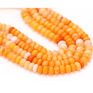 ลูกปัดโอปอลทรงกลมสีเรียบเงาสีส้มสวยงามขนาด7-10มม. ลูกปัดอัญมณีโอปอลสีส้มเรียบขนาด7-10มม. ลูกปัดคุณภาพระดับ AAA - Product Image 2