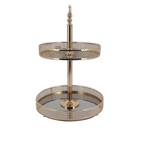Parties Decoration For Tableware Item <b>3</b> <b>Tier</b> Aluminium <b>Cake</b> <b>Stand</b> Round Shape Antique Finishing <b>Cake</b> <b>Stand</b> - Product Image 4