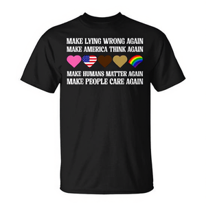 Camiseta Make Lying Wrong Again Negra Unisex Talla M para Adulto, Cuello Redondo, Manga Corta, Actividades Promocionales, Serigrafía - Product Image 3