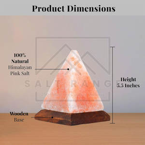 Lámpara de Sal Piramidal del Himalaya Tallada a Mano, de Alta Calidad, 100% Sal Pura, Tacto Real, Decoración para el Hogar, Hecha en Pakistán - Product Image 2