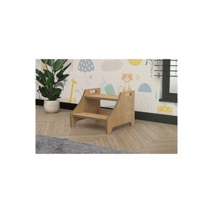 Modern Air Box Wooden <b>Step</b> <b>Stool</b> for Kids & Baby Bath Potty Bathroom Sink Ladder Height Riser - Product Image 2