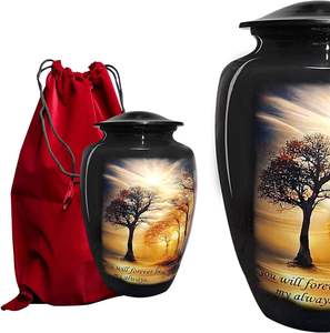 Urne de crémation coucher de soleil éternel pour cendres humaines coucher de soleil éternel arbre urne funéraire en aluminium pour adultes femmes hommes taille personnalisée décorative - Product Image 3