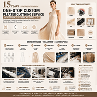 Robe plissée sur mesure, mode féminine, fabricant OEM, fournisseur de vêtements à marque privée pour les marques de boutiques, production en petites séries