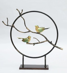 Arbre rond artistique et oiseaux Design pièce maîtresse décor de Table élégant pour salon bureau affichage de cadeau de mariage de l'inde - Product Image 6