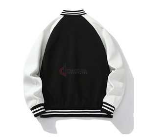 Custom Design Eco Friendly <b>Canvas</b> Letterman College <b>Jacket</b> <b>Mens</b> 2026 Custom High Street Winter Stand Collar Blank - Product Image 3