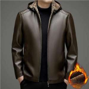 Chaqueta de Cuero para Hombre 2025 con Forro de Piel, Estilo Urbano Informal y Motero, Calidad Premium - Product Image 4