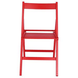 WELL HOME Set di 4 Sedie da Giardino BAS Rosse 43x47x79cm - Product Image 6