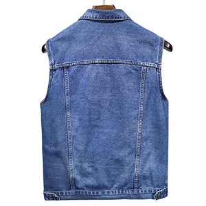 Chaleco Vaquero de Lona Más Vendido para Hombre, Invierno, Casual, Logotipo Personalizado, Alta Calidad, Chaqueta sin Mangas a la Moda - Product Image 5