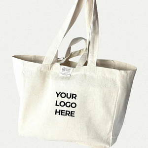 Sac fourre-tout en coton personnalisé avec logo OEM, sac de shopping réutilisable en tissu écologique, vente en gros, fabricant en vrac - Product Image 6