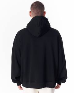 Sudadera con capucha de gran tamaño con logotipo personalizado para hombre, sudadera de lana gruesa de algodón con cuerda, color térmico personalizable - Product Image 2