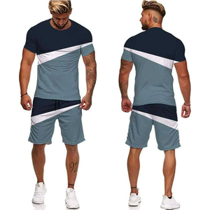 Vêtements pour hommes - Ensemble été, short et t-shirt, style streetwear décontracté, ensemble 2 pièces, pantalon et t-shirt pour hommes - Product Image 1