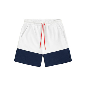 Shorts de sport personnalisés pour hommes en 100 % coton imperméable à séchage rapide, motif uni, taille à cordon, poches, style urbain - Product Image 1