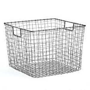 Wall <b>Black</b> Metal Rack Wire Basket Hanging Storage Organizer for Kitchen <b>Bathroom</b> Office Home <b>Decor</b> - Product Image 3