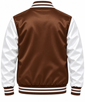 Veste bomber en satin personnalisée de haute qualité, veste de sport décontractée streetwear personnalisée, veste varsity pour homme en tissu satiné, veste letterman.