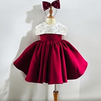 2 Robe de princesse Col marine coréen Grande taille Court Printemps Automne Vêtements pour enfants pour filles Festival OEM ODM Made in Vietnam