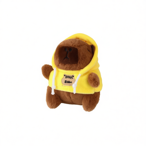 Portachiavi Peluche Capibara Giallo con Maglione, Simpatico Giocattolo Imbottito in Cotone PP, Misure 11CM-30CM per Bambini e Collezionisti - Product Image 3