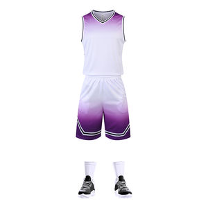 Uniforme de baloncesto transpirable de talla grande para hombre, ropa deportiva sublimada impresa personalizada, precio al por mayor, incluye estilo de conjuntos - Product Image 5