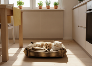 Lit pour animaux de compagnie convertible de qualité supérieure Amistar, pour chats et chiens de petite race, fabriqué en tissu Oxford durable, motif à carreaux - Product Image 6