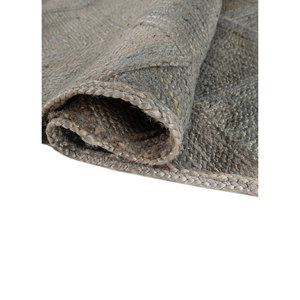 Alfombra de Yute y Cáñamo Tejida Plana Azul Nomadic Threads PDJT-692(CM-01), Alfombra Geométrica Rectangular para Pasillo, Entrada, Dormitorio y Hogar - Product Image 2