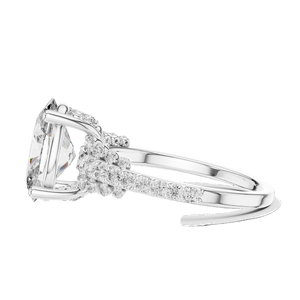 Anillo de Diamante Ovalado de Laboratorio de 2.57 CT para Mujer, Claridad VVS-VS EF, Oro de 18KT, 14KT, 10KT y Plata 925, Opción de Moissanita Disponible - Product Image 6