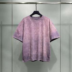 เสื้อยืดโอเวอร์ไซส์สไตล์วินเทจสำหรับผู้ชาย ลวดลายซีดจางแบบทำเก่า  รับสกรีนโลโก้ของคุณเอง ผ้าฝ้าย 100% เนื้อหนา ล้างสีแบบแอซิด - Product Image 4