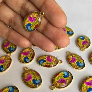 จี้แก้วเรซินลายดอกไม้/เครื่องรางสำหรับการค้นหาเครื่องประดับและส่วนประกอบ - Product Image 4