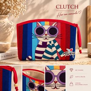 DAFNI BIG PAZAR Hand Embroidery Printed Mini <b>Fabric</b> <b>Wallet</b> Bag for Women Mother's Day Promotional Apparel Model 577 - Product Image 2