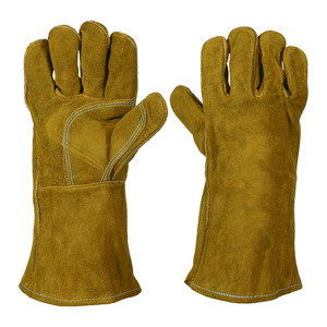 Gants de soudage en cuir de vachette renforcé, manchette de sécurité, 11 oz, 16 pouces, usage général, résistants à l'abrasion, pour la lutte contre les incendies et la protection contre les flammes - Product Image 2