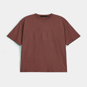 Camiseta Lisa 2025 de algodón de gran tamaño para hombre de alta calidad personalizada 100% con diseño de letra de Jersey de manga corta - Product Image 5