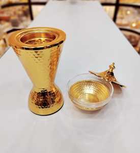 Quemador de Incienso de Metal al por Mayor, Quemador de Incienso de Metal Chapado en Oro para Decoración del Hogar, Juego de 2 Piezas a Precio de Mayoreo desde India - Product Image 5