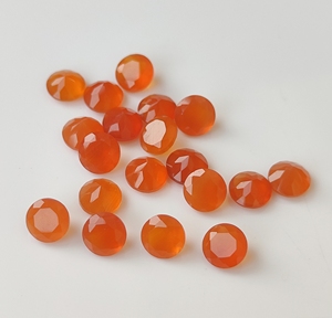 คาร์เนเลียนสีส้มธรรมชาติตัดกลม6มม. เหลี่ยมเพชรพลอย-ส้มคาร์เนเลียน AAA - Product Image 5