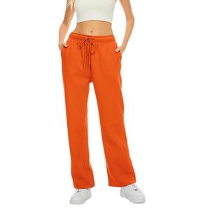 Pantalons de survêtement à jambes larges tendance pour femmes avec logo personnalisé, taille haute, cordon de serrage, pantalon de survêtement évasé pour femmes - Product Image 3