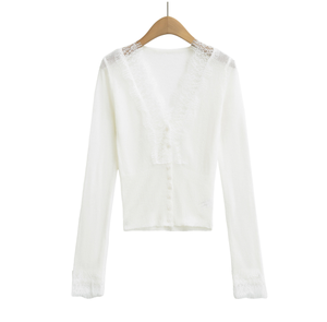 Cárdigan de Punto de Lana/Acrílico para Mujer, Estilo Casual, Mangas Regulares, Brinda Comodidad y Versatilidad para el Uso Diario - Product Image 5