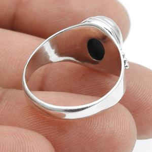 Bijoux pour femmes à la mode 925 Sterling Silver Natural Turquoise Gemstone Minimalist Design Hand Crafted Classy Rings Bulk Suppliers - Product Image 2