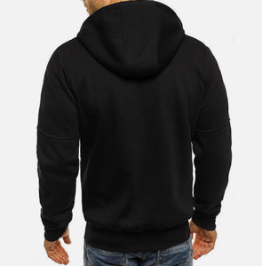 Vente en gros Sweat à capuche zippé pour homme, sweat-shirt de sport, streetwear, usine OEM/ODM - Product Image 3