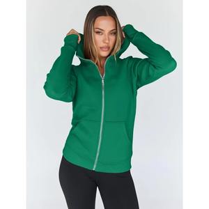 Sudadera con capucha de lana de algodón de alta calidad para mujer, sudadera con hombros caídos de Color sólido con estampado personalizado, decoración de encaje Vintage informal - Product Image 2